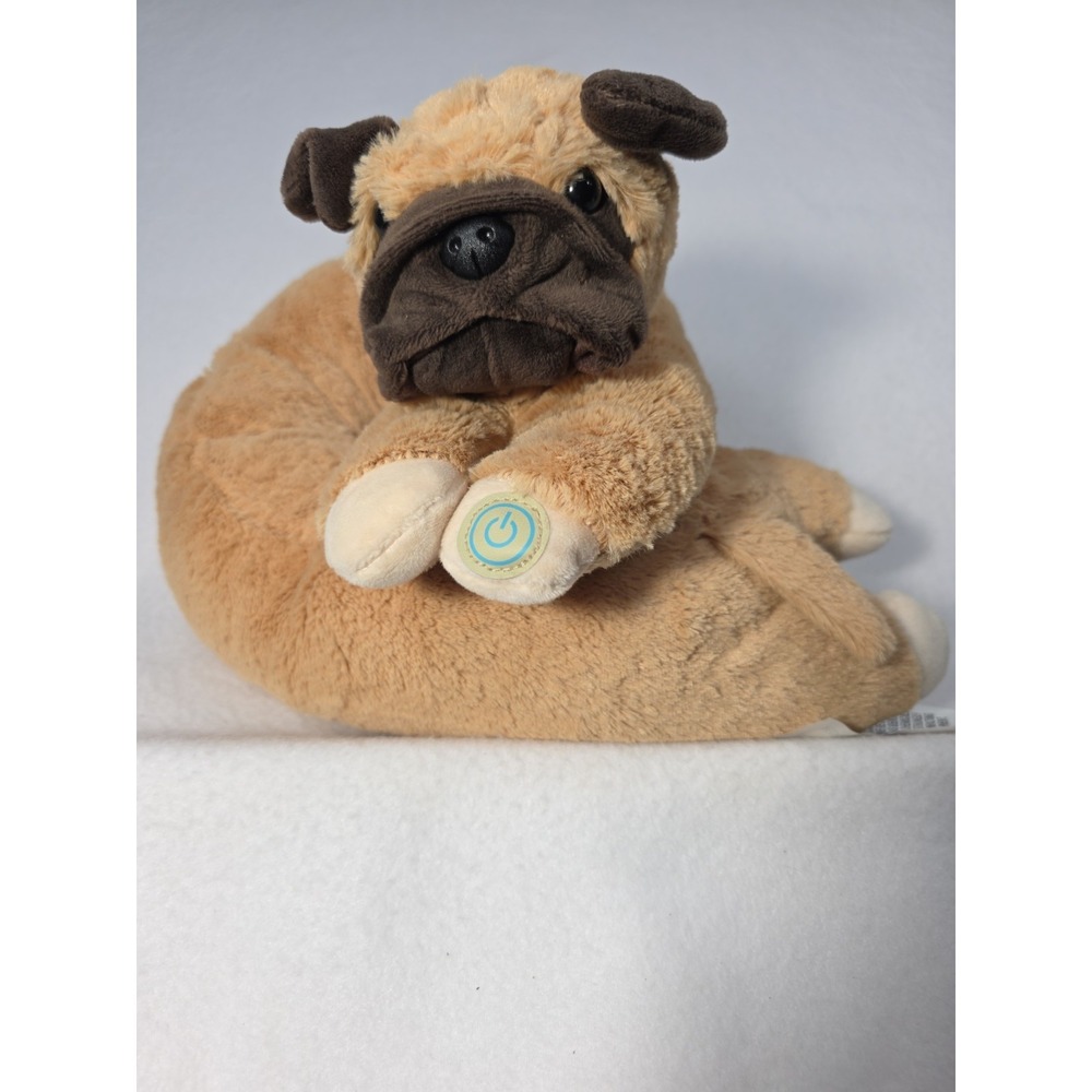 Pug Dog Vibrating Neck Massager Plush Travel Neck Pillow In Working Condition